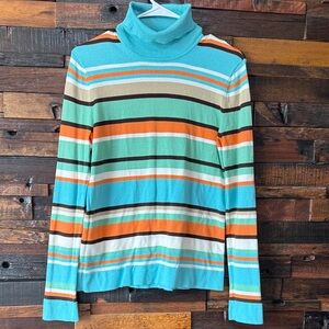 Jones New York Signature Turquoise Knit Top